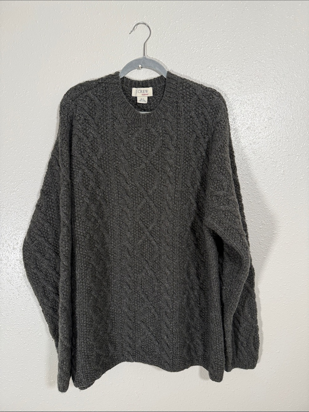 J. Crew Handknit 100% wool Crewneck Sweater
